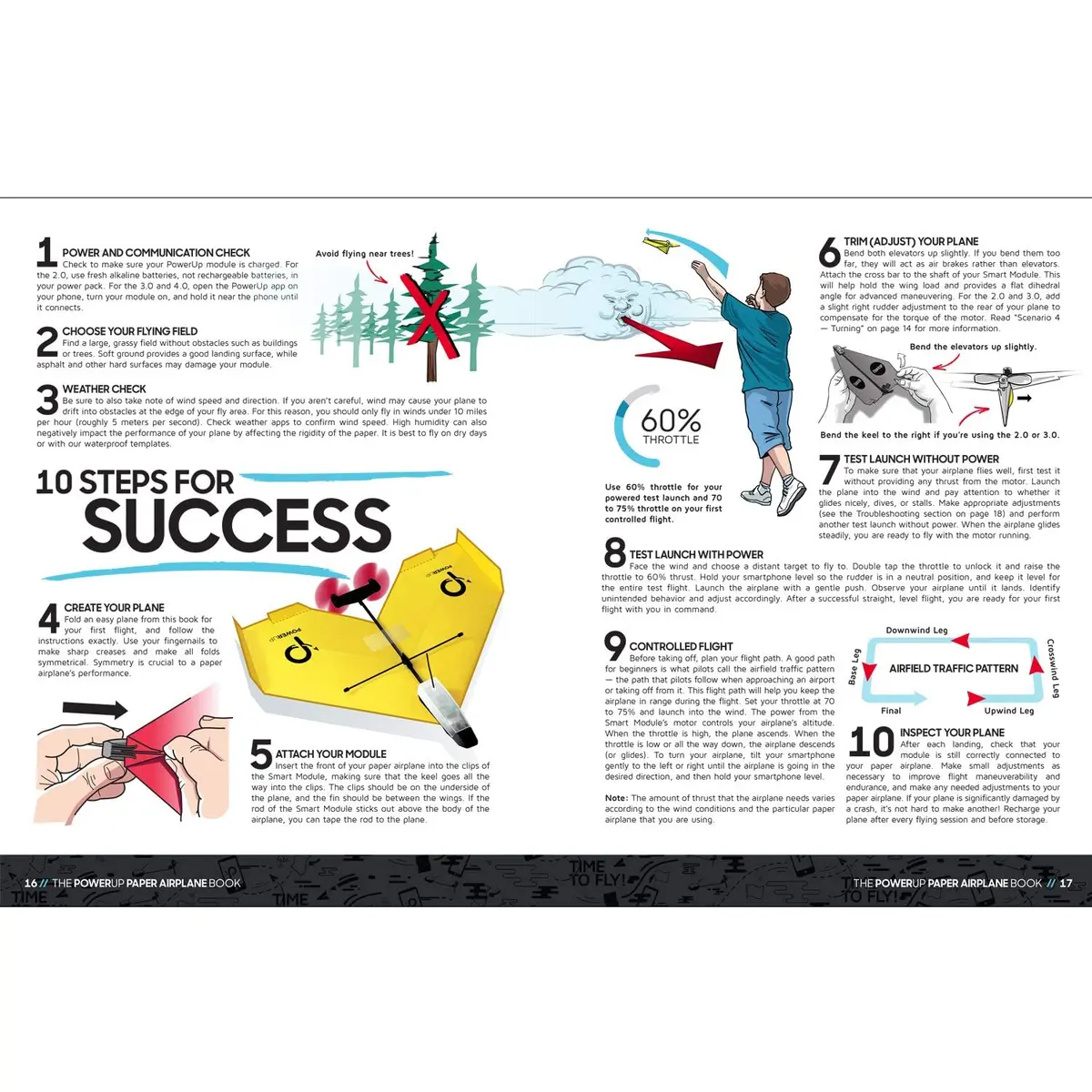 POWERUP TOYS The PowerUp Paper Airplane Book | 10 Unique Designs & STEM Learning (59 pages, paperback) - view 5