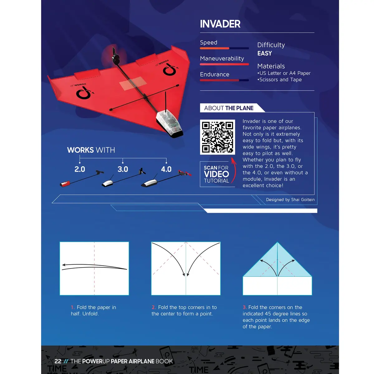 POWERUP TOYS The PowerUp Paper Airplane Book | 10 Unique Designs & STEM Learning (59 pages, paperback) - view 6