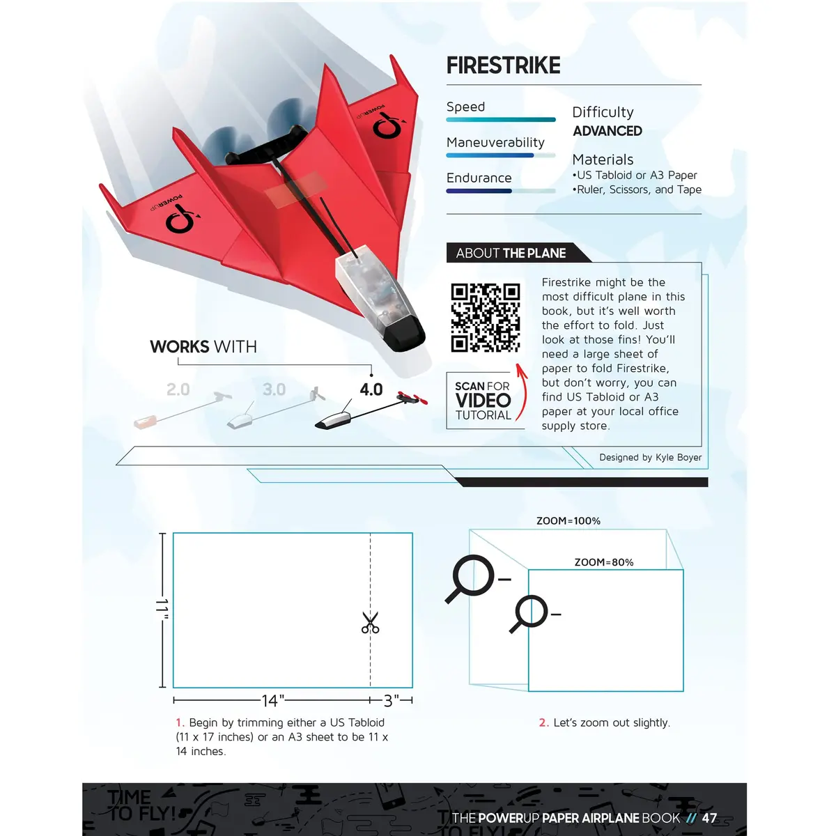 POWERUP TOYS The PowerUp Paper Airplane Book | 10 Unique Designs & STEM Learning (59 pages, paperback) - view 8