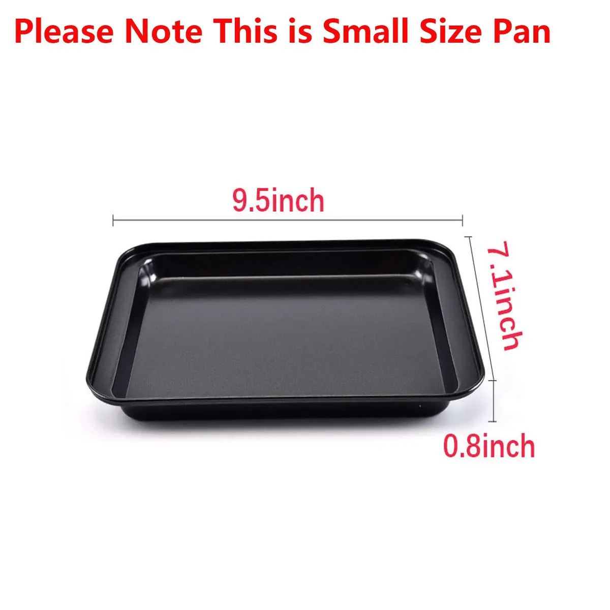 Shinsin Small Baking Sheet 2 Pack | Nonstick Oven Trays for Toaster Oven, 8 Inch, Rimmed Border - view 2