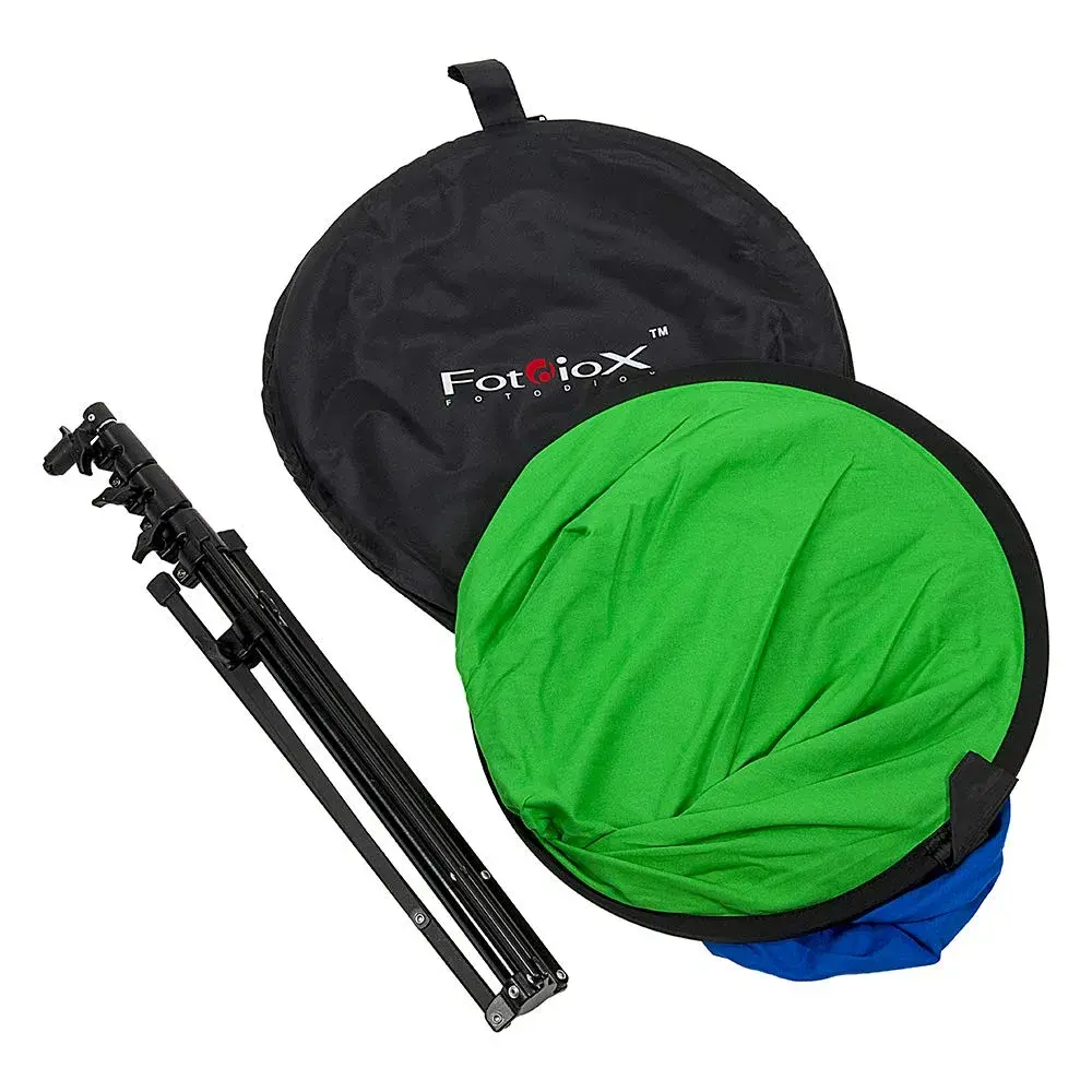 Fotodiox Pro 40x60in (3.3x4ft) 2-in-1 Green and Blue Collapsible Background Panel - view 2