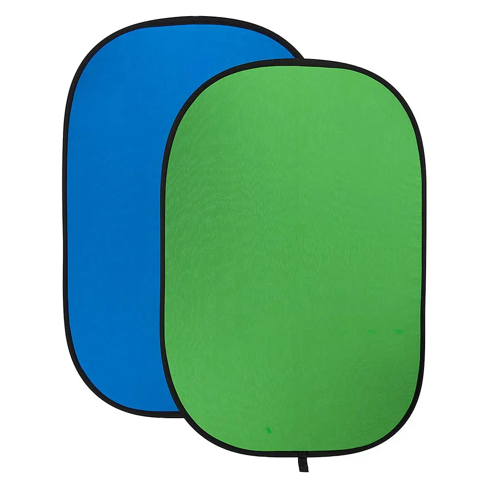 Fotodiox Pro Collapsible Background 48x72in | Green & Blue Studio Backdrop for Photography - main product image