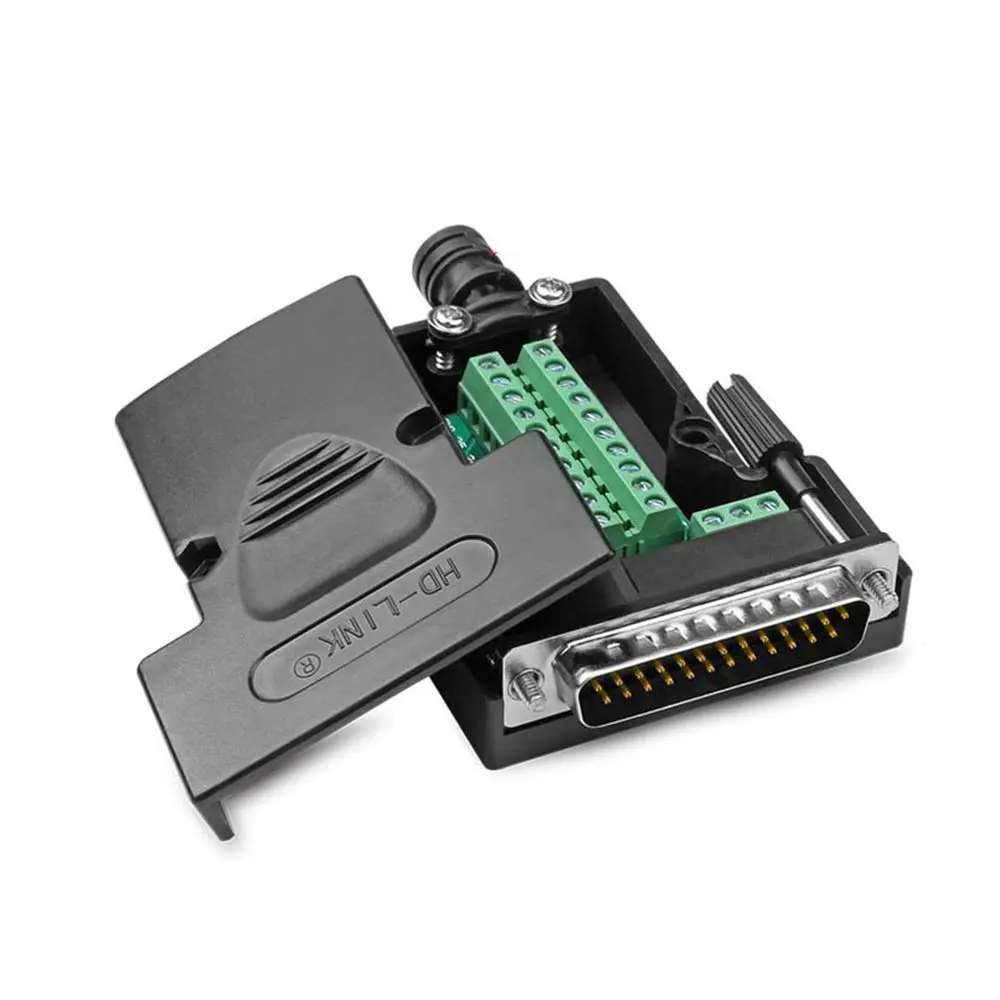 ANMBEST DB25 Solderless Serial Terminal Adapter Male+Female | 24V 2A, 74mm x 57mm x 26mm - view 5