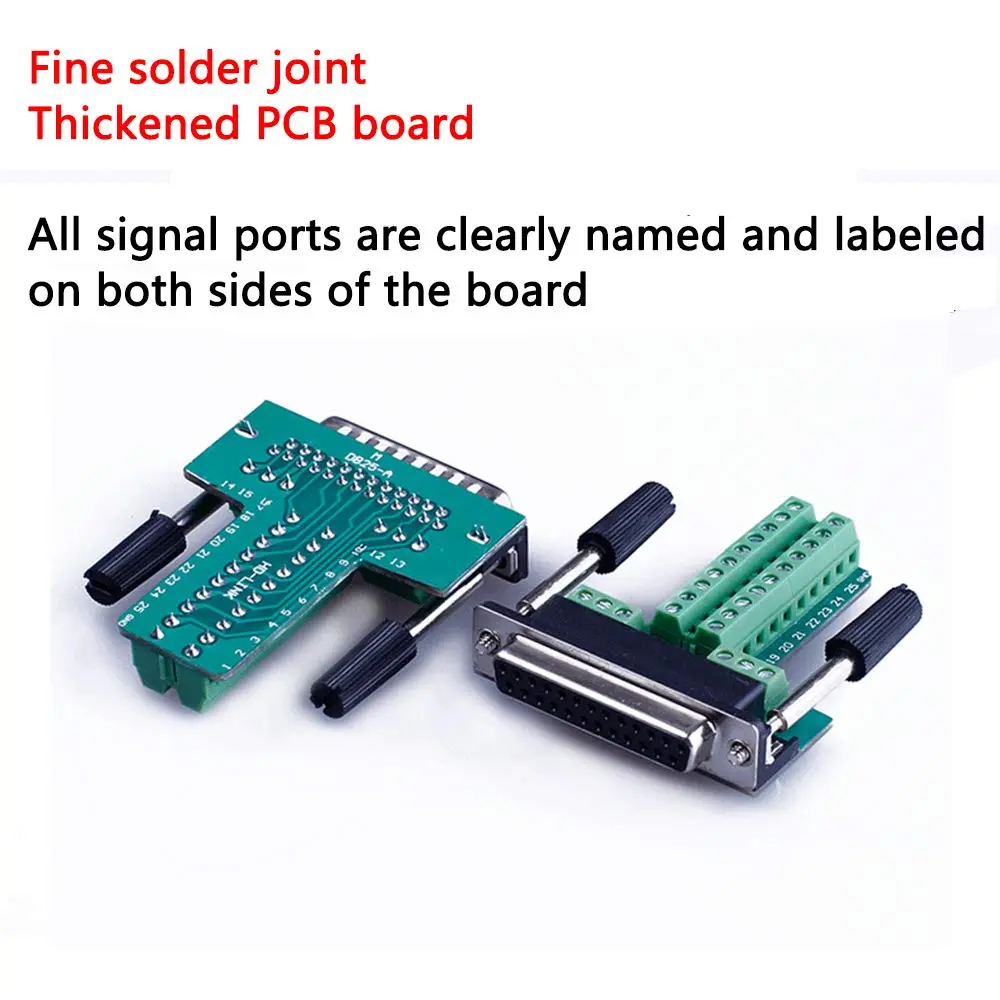ANMBEST DB25 Solderless Serial Terminal Adapter Male+Female | 24V 2A, 74mm x 57mm x 26mm - view 2