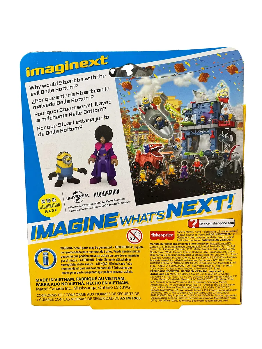 IMAGINEXT Minions Stuart & Belle Bottom Action Figures | Poseable 2-Inch Figures for Kids Ages 3-8 - view 3
