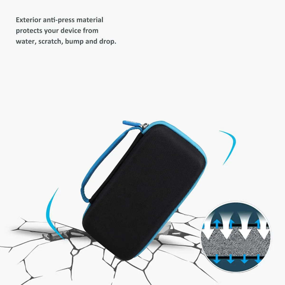 Aproca Hard Storage Travel Case for Bosch GMS120 Scanner | Blue - view 8