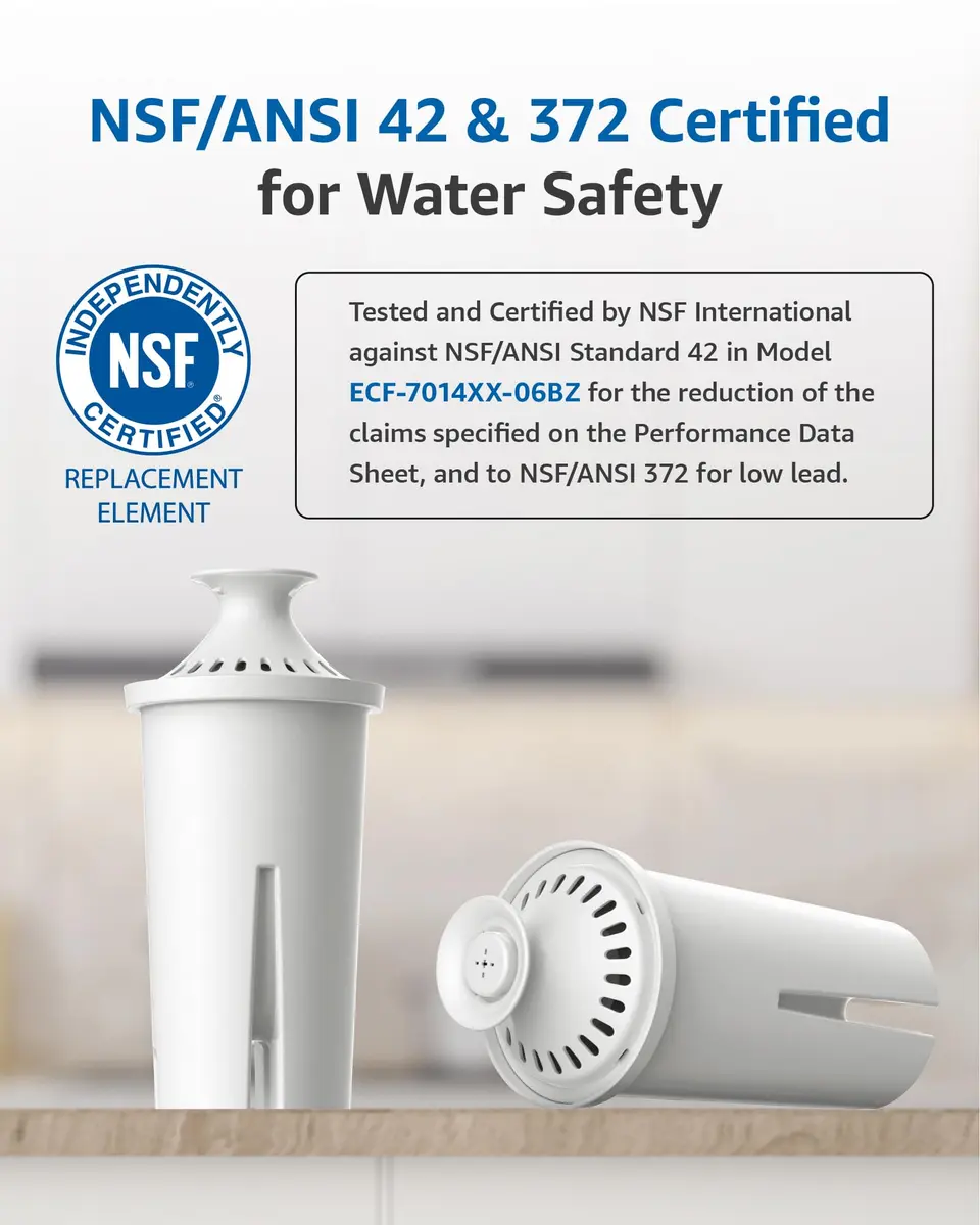 Filterlogic Water Filter Replacement for Brita® Classic 35557, OB03, 3 Pack | NSF Certified Multistage Filtration for Pure Water - view 2