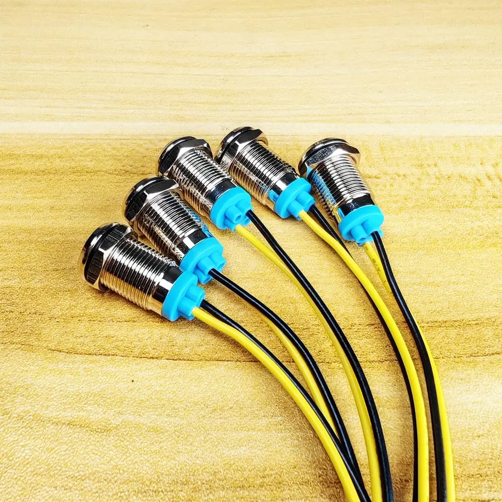Gebeldet 5Pcs 10mm LED Metal Indicator Lights 230VAC (Pack of 5) | Waterproof IP65 Signal Lamps - view 3