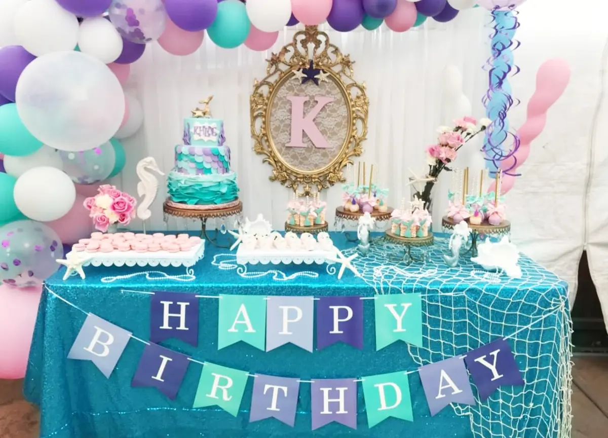 ShinyBeauty Sequin Tablecloth 48x72Inch | Turquoise Glitter Table Cover for Events - view 7