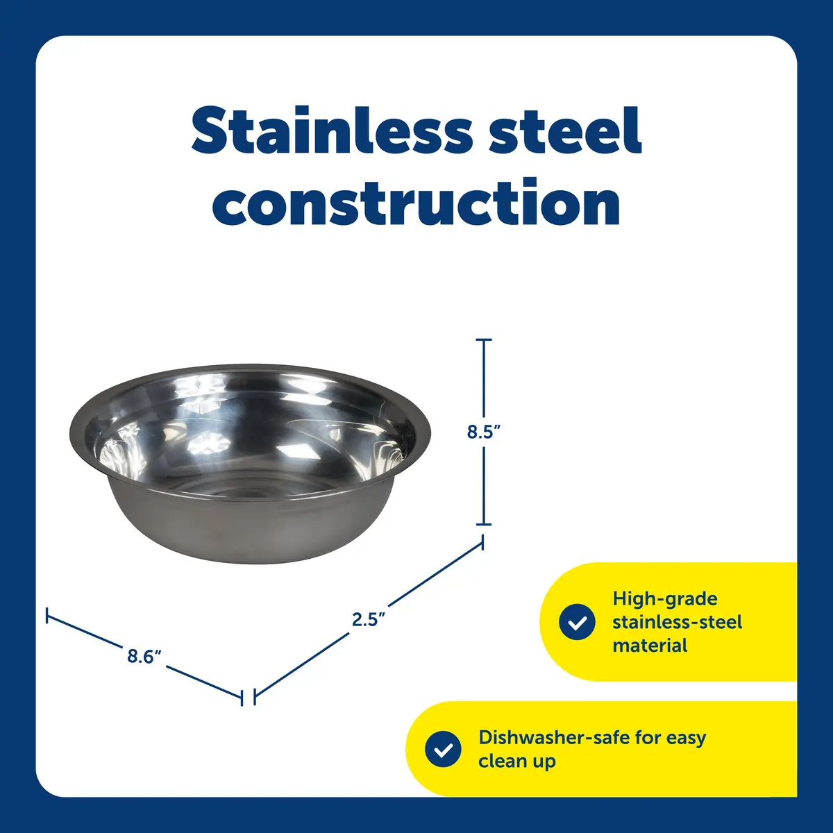 PetSafe Stainless Steel Dog and Cat Bowl, Grey, 5 Cup | Durable, Hygienic & Dishwasher Safe - view 3