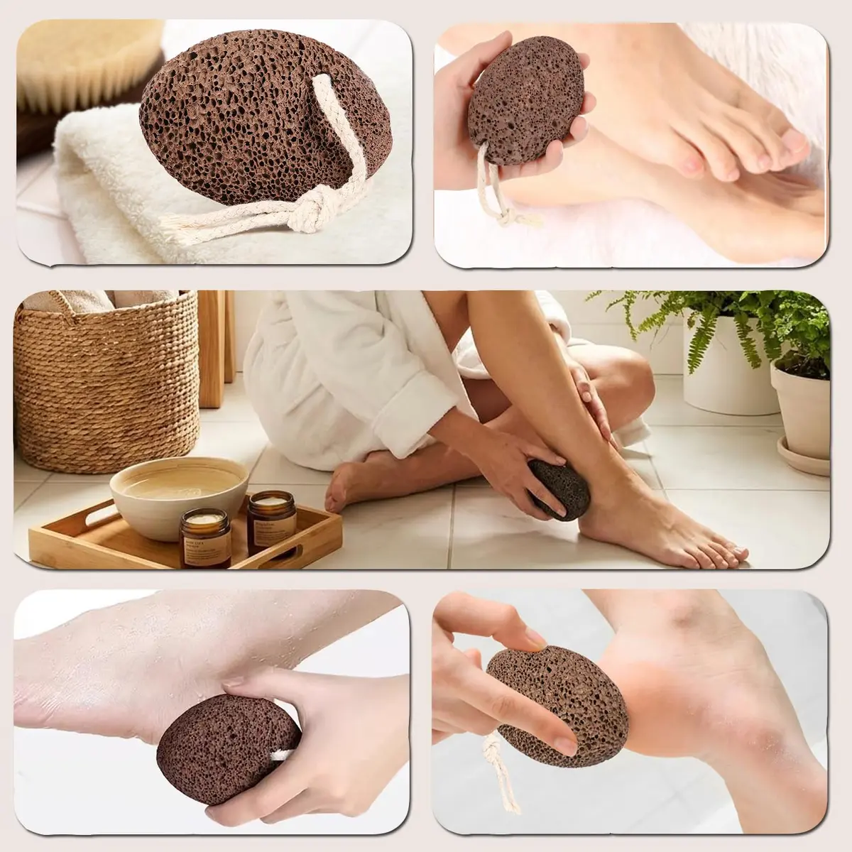 AKOAK Foot Pumice Natural Foot Scrubbing Stone | Pedicure & Foot Exfoliation Tool for Men & Women - view 9