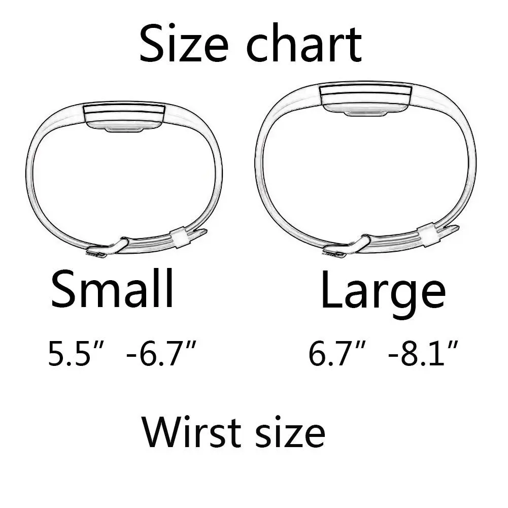 Yuuol Replacement Bands for Fitbit Charge 2, Small (14.0-16.5 cm / 5.5"-6.7") Classic Silicone Band | Waterproof & Sweat-Resistant - view 4