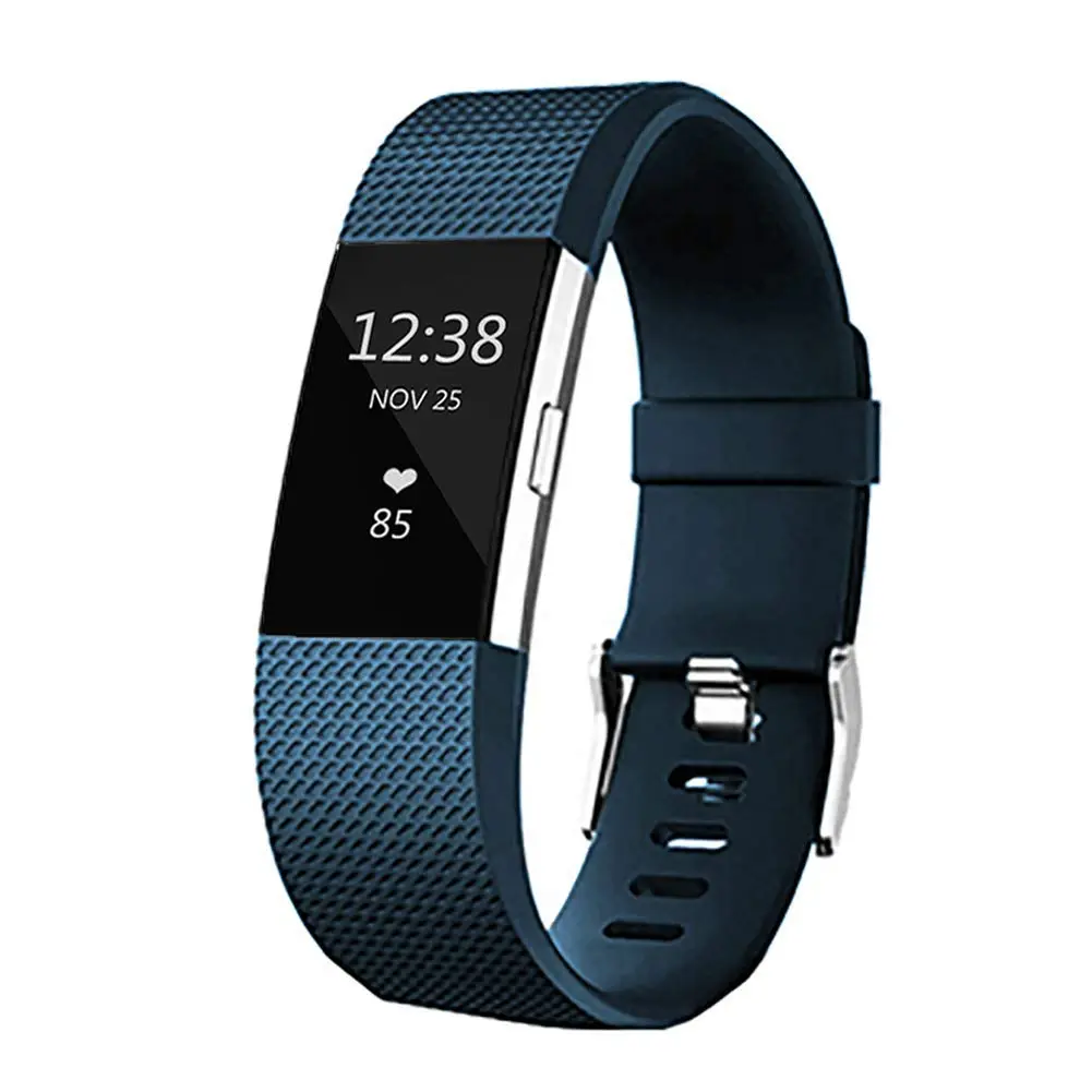 Yuuol Replacement Bands for Fitbit Charge 2, Small (14.0-16.5 cm / 5.5"-6.7") Classic Silicone Band | Waterproof & Sweat-Resistant - main product image