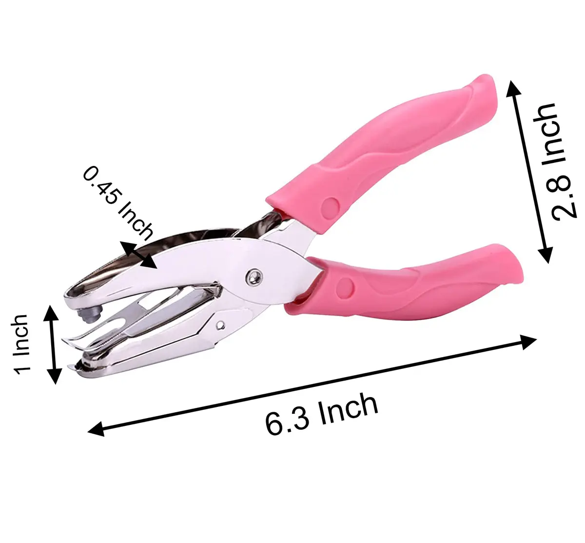 Yansanido Heart Shape Hole Punch 6.3 inch | Handheld Paper & Leather Punch with Pink Leather Cover - view 5