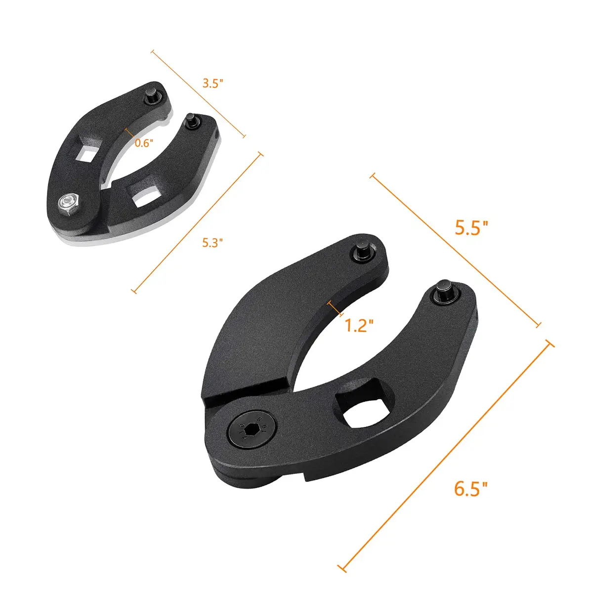 IVARKEY Adjustable Gland Nut Wrench Set for Hydraulic Cylinders | Universal Set of 2, Reversible, Alloy Steel, Silver - view 7