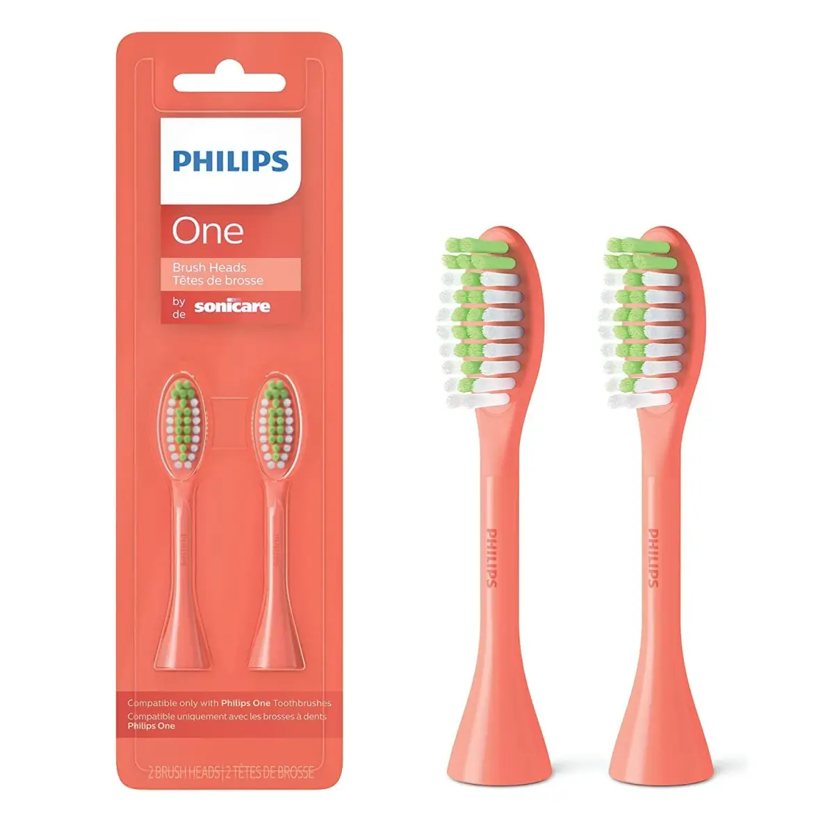 Philips Sonicare Kids Replacement Brush Heads - Miami Coral, 2-Pack - main product image