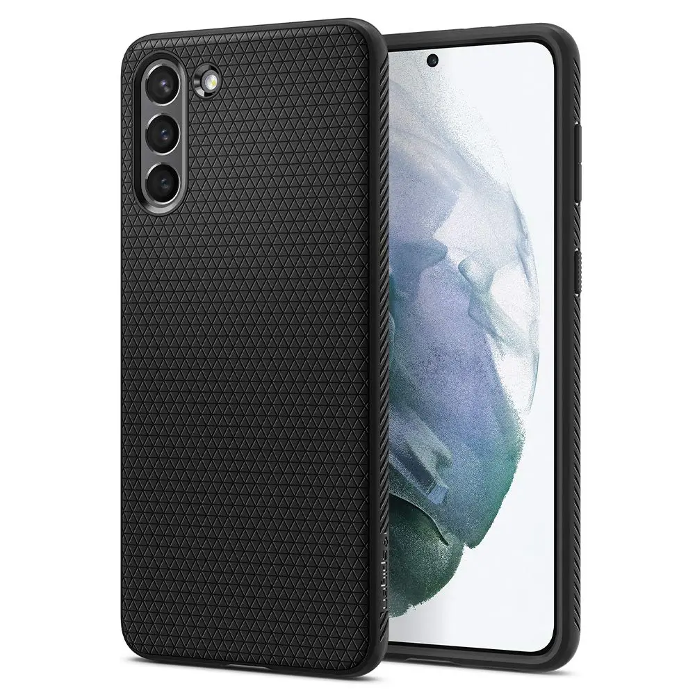 Spigen Liquid Air Galaxy S21 Case, Matte Black | Military-Grade Protection & Slim Fit - main product image