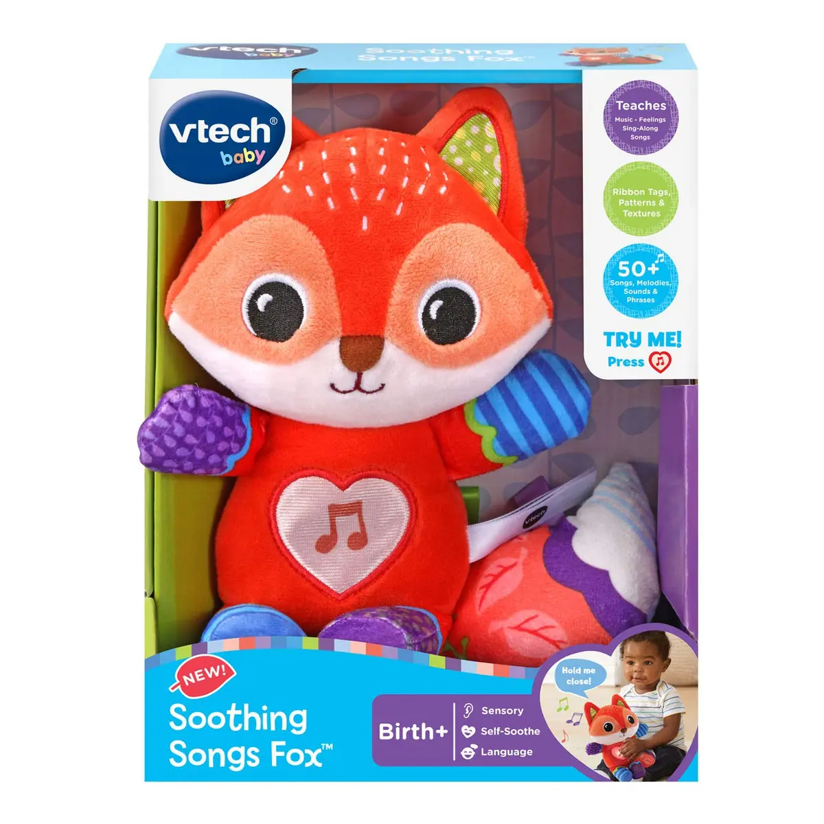 VTech Soothing Songs Fox, Red | Musical Toy for Babies with Lights & Sounds, Birth+ - view 7