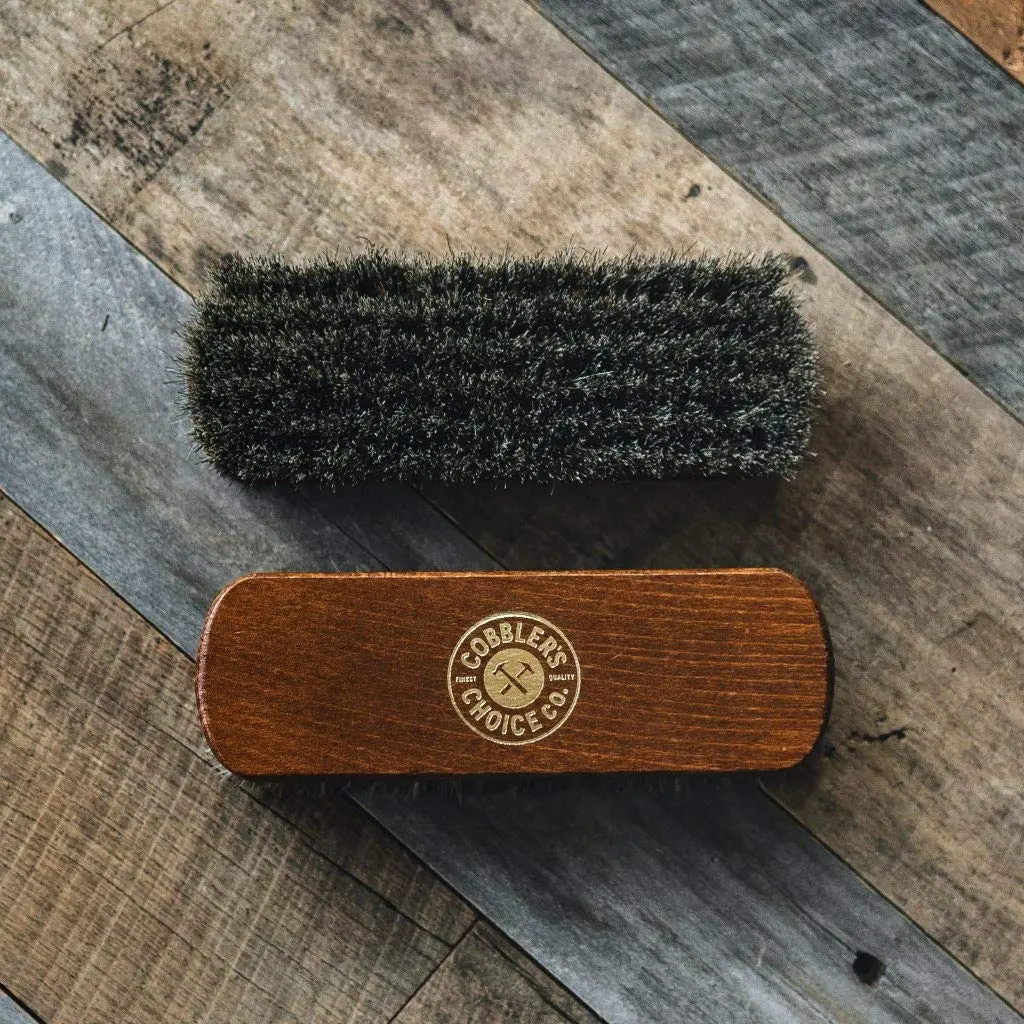 Cobbler's Choice Horsehair Shoe Brush - Premium Shoe Shine & Polish Brush for Leather, 18.4cm (7.2in) | Handcrafted in Germany - view 2