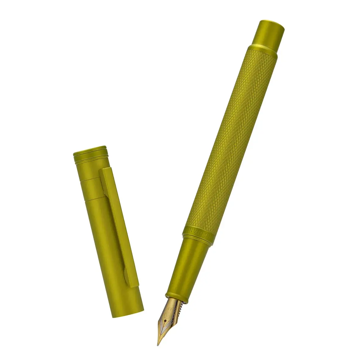 Asvine Mustard Yellow Forest Fountain Pen Extra Fine Nib | Smooth Ink Flow Writing Instrument - view 3