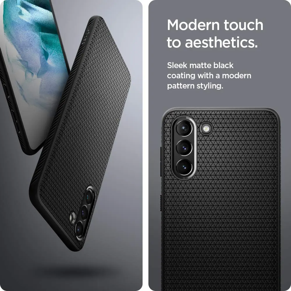 Spigen Galaxy S21 Plus Case Liquid Air Matte Black | Military-Grade Protection & Slim Fit - view 5