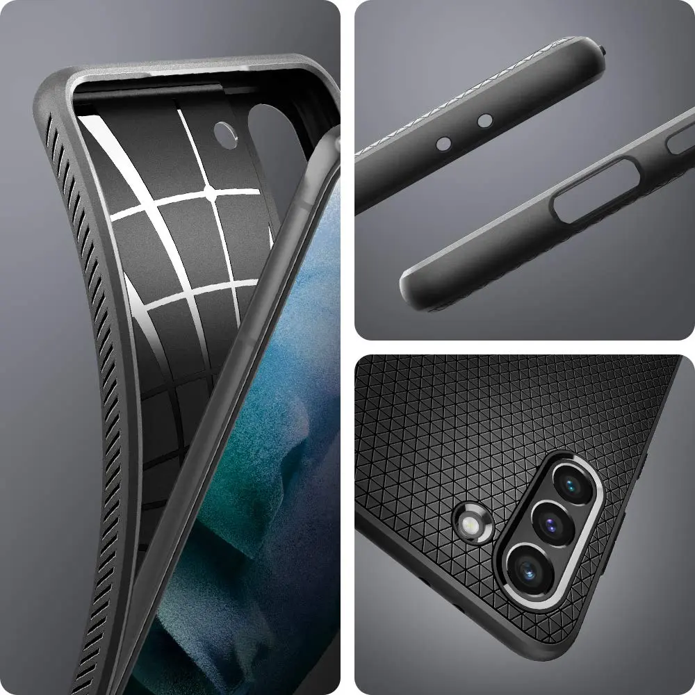 Spigen Galaxy S21 Plus Case Liquid Air Matte Black | Military-Grade Protection & Slim Fit - view 3