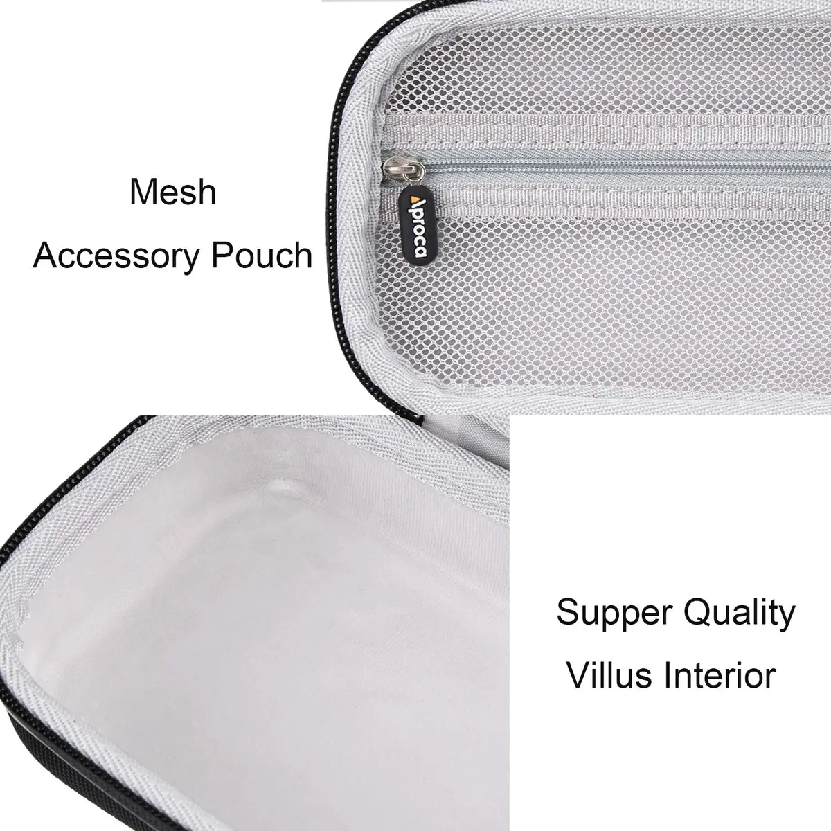 Aproca Portable Case for Canon ImageFORMULA R10 / P-215II | Durable EVA Hard Bag with Mesh Pocket, Black (Case Only) - view 5