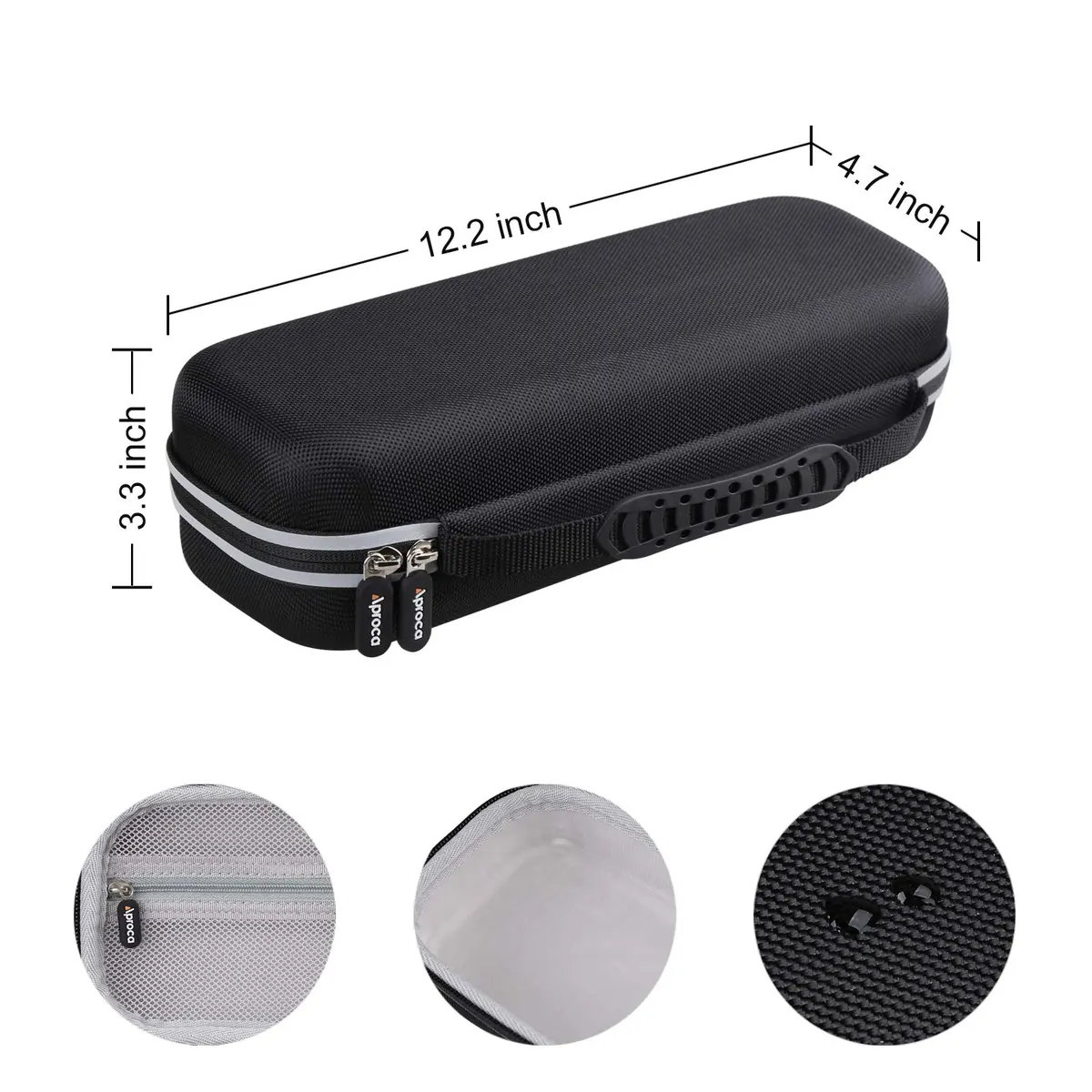 Aproca Portable Case for Canon ImageFORMULA R10 / P-215II | Durable EVA Hard Bag with Mesh Pocket, Black (Case Only) - view 7