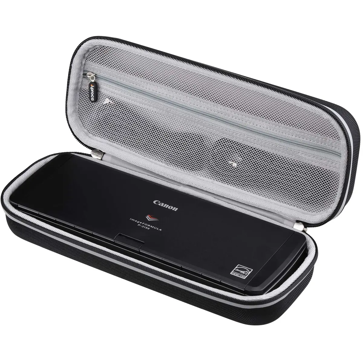 Aproca Portable Case for Canon ImageFORMULA R10 / P-215II | Durable EVA Hard Bag with Mesh Pocket, Black (Case Only) - view 9