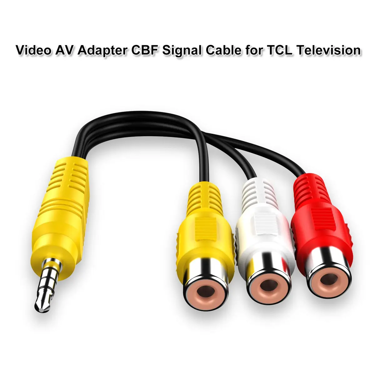 Adaptermvp 3.5mm to 3 RCA AV Cable 23cm (9in) for TCL TV Only | Composite Video & Stereo Audio Signal - view 4