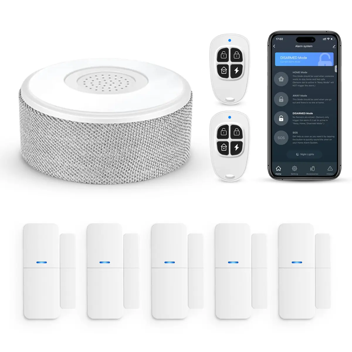 tolviviov WiFi Door Alarm System 8-Piece Kit | Real-Time Alerts, No Monthly Fee, DIY Installation - main product image