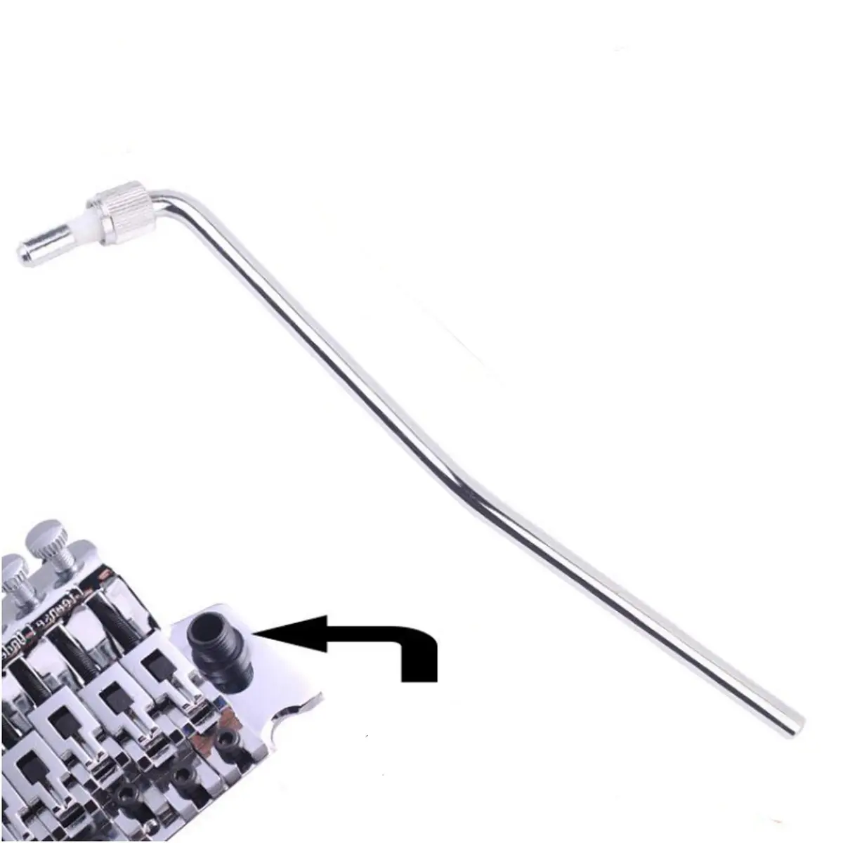 LGEGE 6mm Double Tremolo Arm | Silver Guitar Whammy Bar for Floyd Rose System - view 6