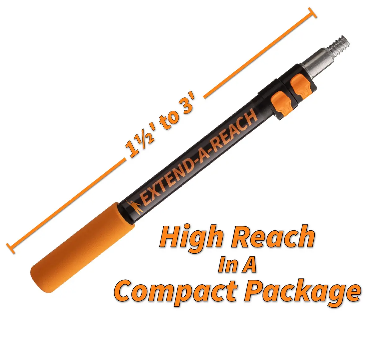 EXTEND-A-REACH 1.5-3 ft Long Paint Roller Extension Pole | Multi-Purpose Telescopic Handle for Painting, Dusting & Window Cleaning - view 3