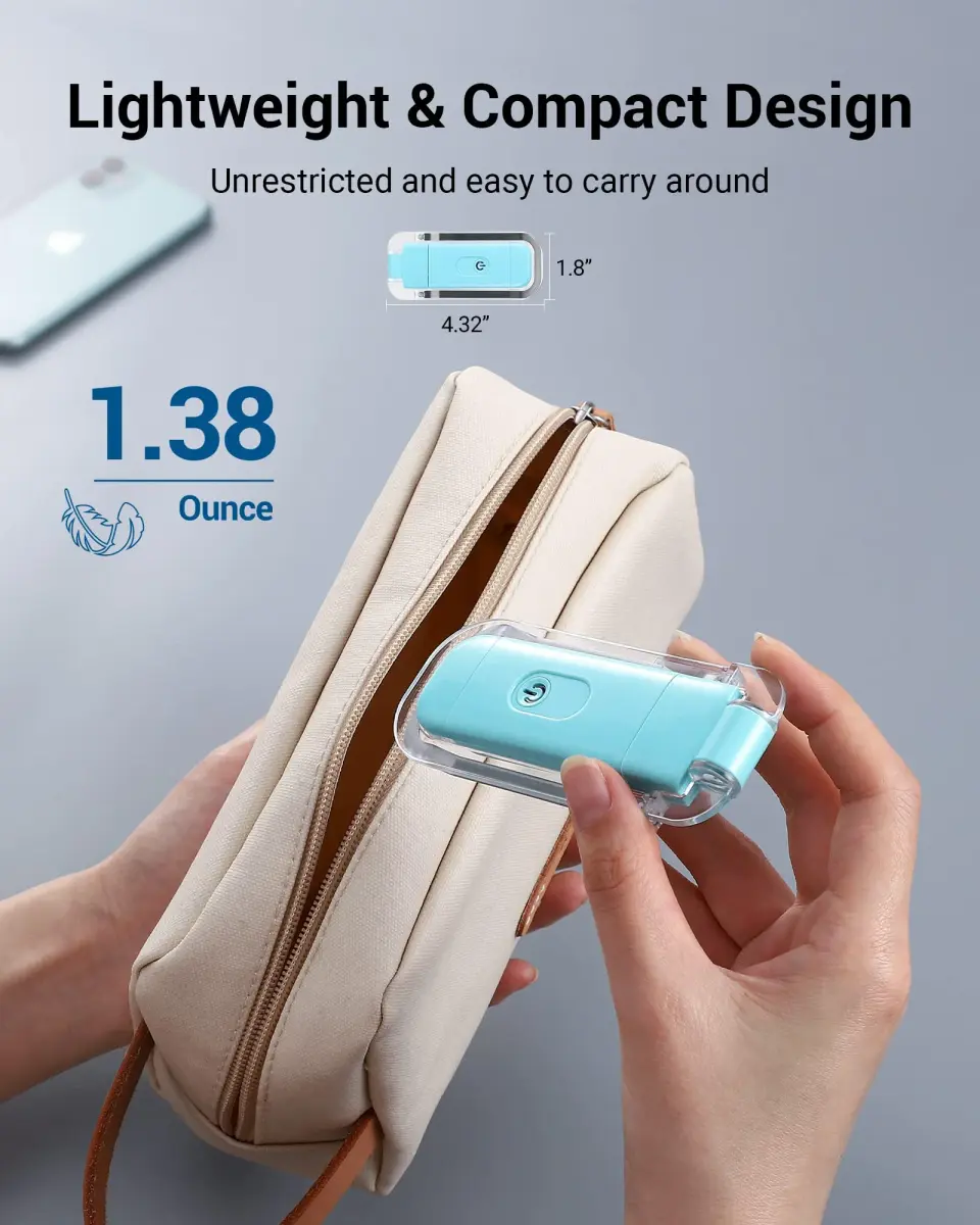 DEWENWILS Clip-On Book Reading Light with USB Rechargeable Battery, Blue | Adjustable Brightness & Color Temperature - view 7