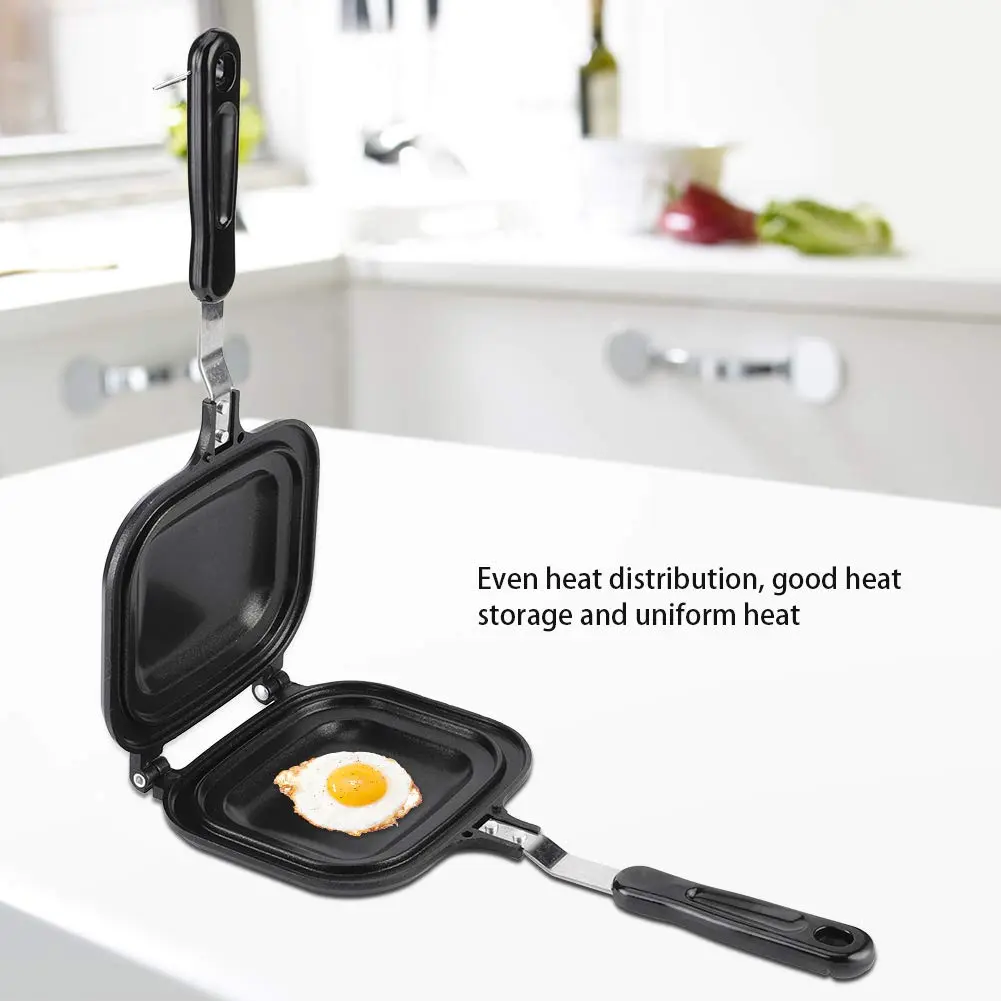 Oumefar Square Double-Sided Pancake Pan 36.5x16x3.5cm (14.4x6.3x1.4in) | Nonstick Sandwich Maker for Breakfast Omelettes - view 9