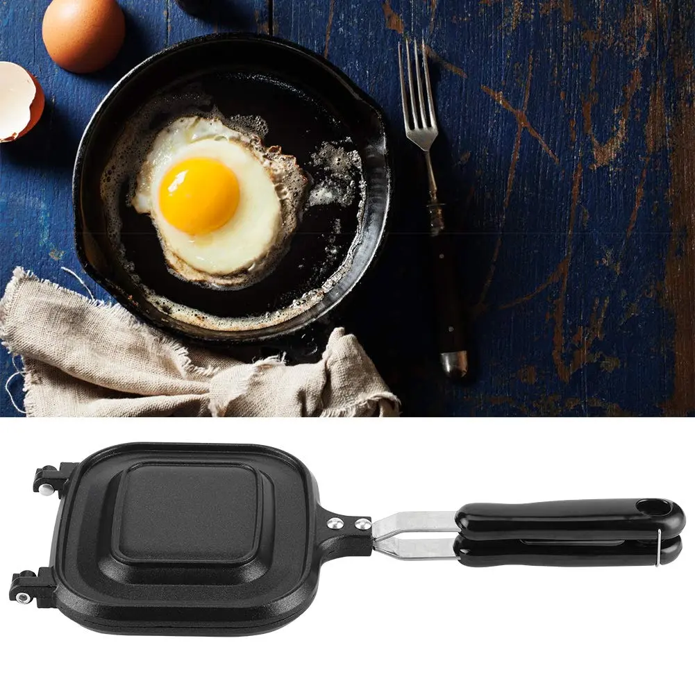 Oumefar Square Double-Sided Pancake Pan 36.5x16x3.5cm (14.4x6.3x1.4in) | Nonstick Sandwich Maker for Breakfast Omelettes - view 2