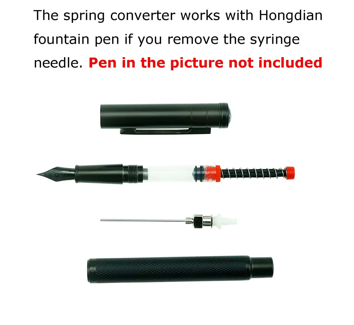 Asvine 5 Pack Fountain Pen Ink Syringe Filler with Blunt Needle Tip | Smooth Ink Flow - view 3