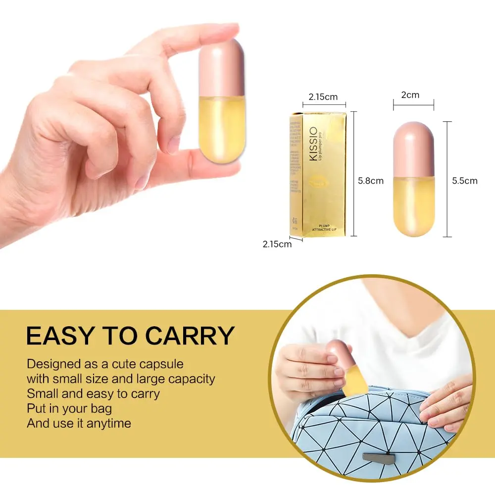 KISSIO Natural Lip Plumper Serum 5.5ml (0.19 Fl Oz) | Fuller, Smoother Lips - view 5