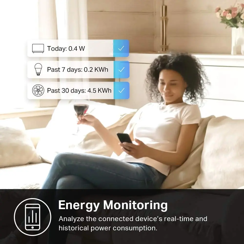 Kasa Smart Plug Mini KP115 with Energy Monitoring | 1-Pack White - view 5