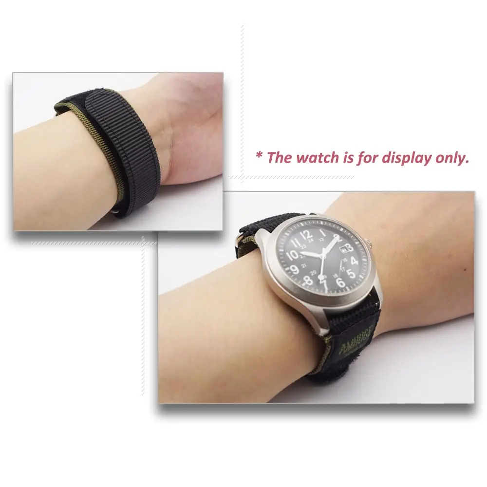 AMHUGE Nylon Sport Watch Band Waterproof Outdoor Strap 20mm | Breathable & Sturdy (18-22mm) - view 3