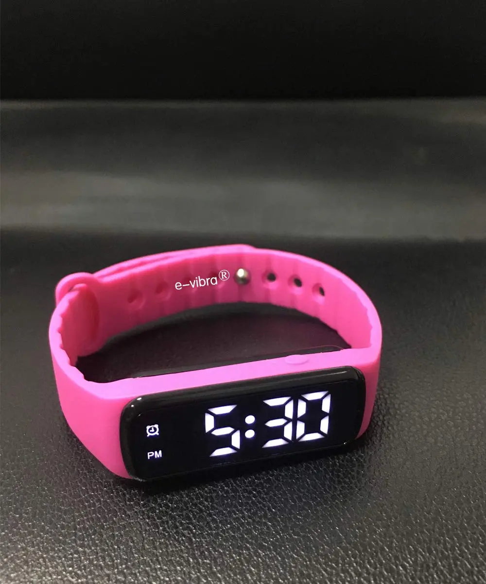 e-vibra Vibrating Alarm Watch for Potty Training & Reminders - 12 Alarms, Rechargeable, Hot Pink (Large), 10-17cm Wrist - view 2
