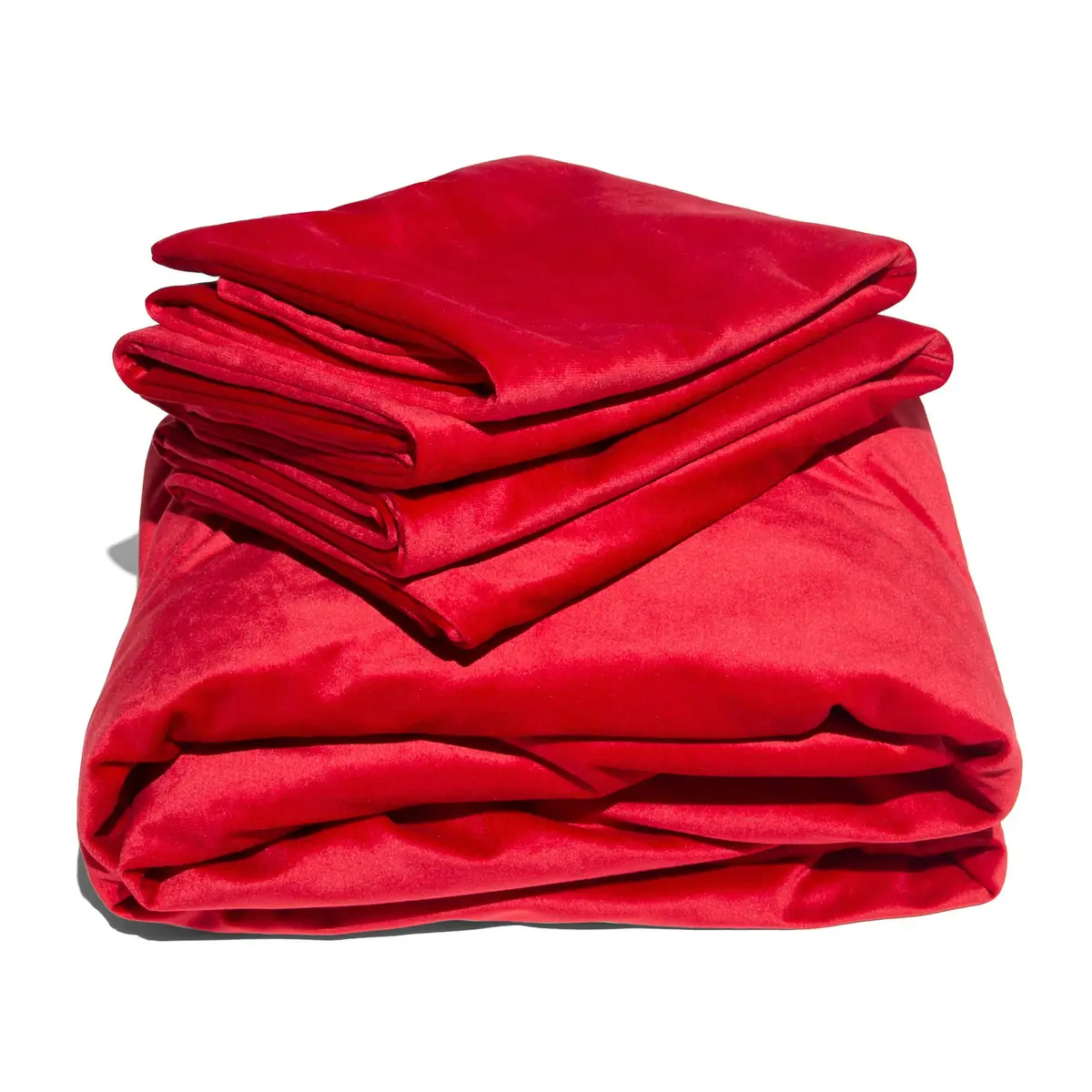 Liberator Liquid Velvet Sheet and Pillowcases Queen | Luxuriously Soft, Red - view 2