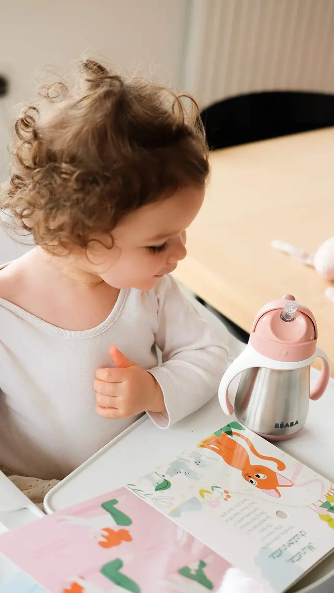 Béaba Stainless Steel Straw Sippy Cup, Insulated Toddler Cup 250ml (8.5 Fl Oz) | Spill-Proof for 8+ Months - view 7