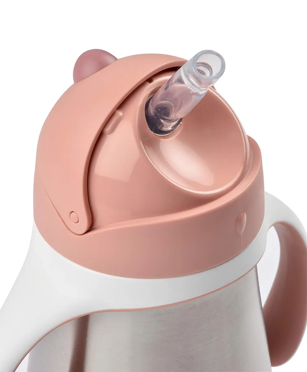 Béaba Stainless Steel Straw Sippy Cup, Insulated Toddler Cup 250ml (8.5 Fl Oz) | Spill-Proof for 8+ Months - view 3
