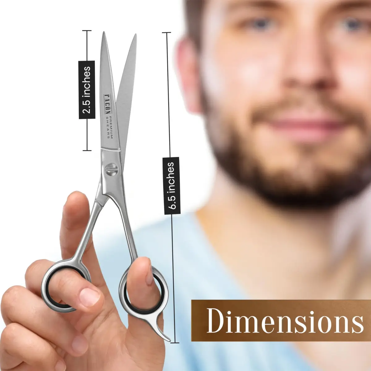 FACON Professional Hair Cutting Scissors 6.5 Inch Razor Edge Barber Shears | Japanese Stainless Steel - view 7