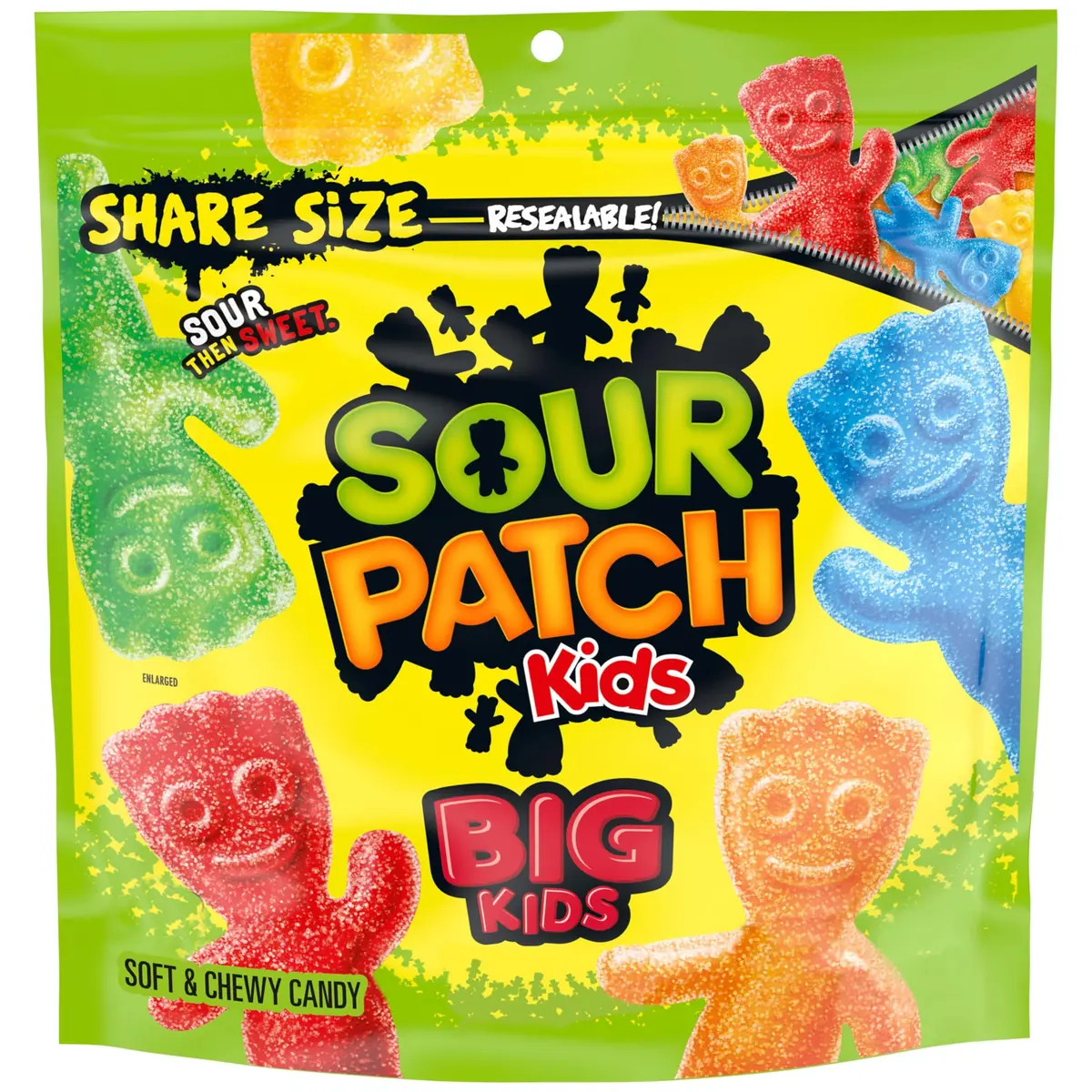 Sour Patch Kids Big Kids Soft & Chewy Gummy Candy, Share Size, 12 oz | Assorted Fruit Flavors, Chewy & Sour - main product image
