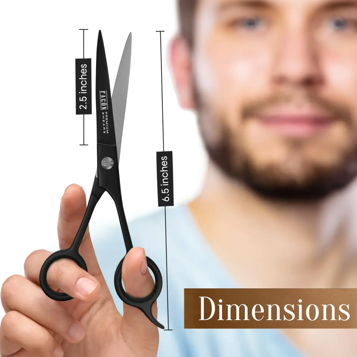 FACON Professional Hair Cutting Scissors 6.5 Inch Razor Edge Barber Shears | Japanese Stainless Steel - view 7