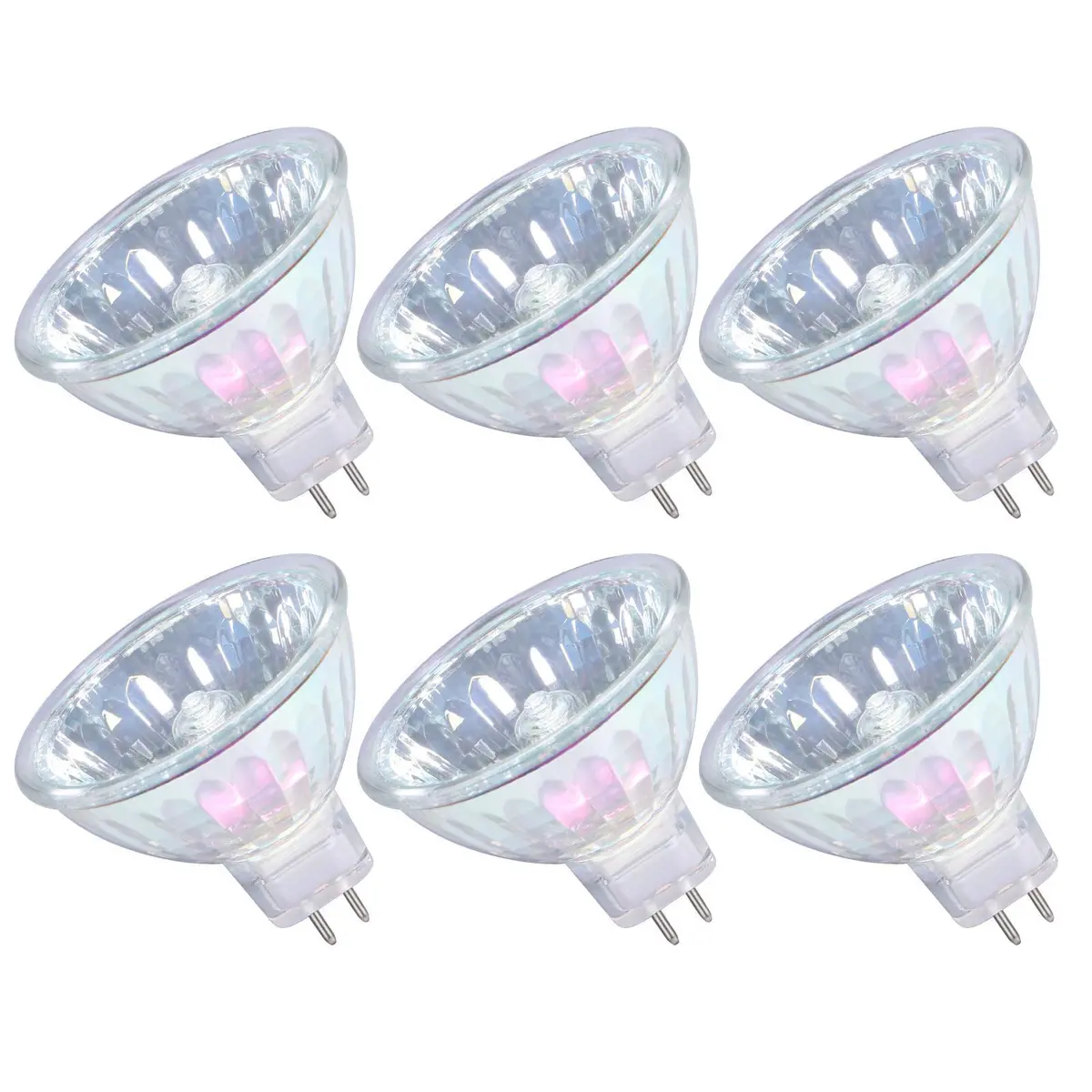 GMY MR16 Halogen Light Bulb 50W 12V GU5.3 Base, 720 Lumens, Dimmable Spot Light 6 Pack | Specialty Lighting for Cabinets & Displays - main product image