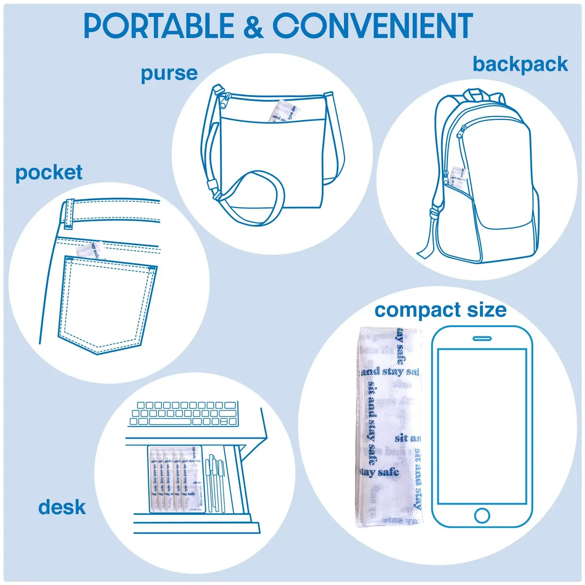 Handy Basix XL Full Coverage Disposable Toilet Seat Covers 20 Pcs | Waterproof & Individually Wrapped - view 4