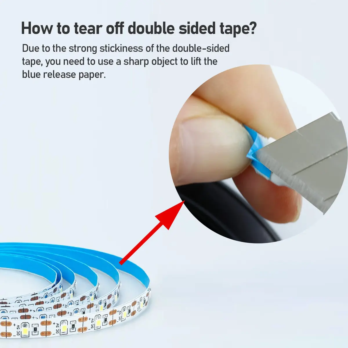 KXZM Blue USB LED Strip Light 4M (13.12ft) 2-Pack | Flexible SMD 2835 Tape Lights for Bedroom & TV Background - view 5